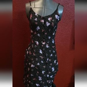 Floral Polka Dots Button Up Dress